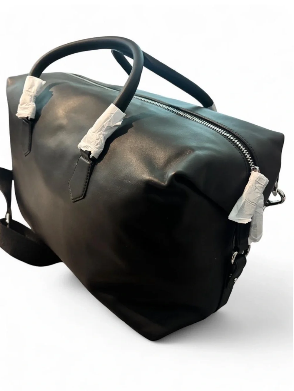 NWT Polo by Ralph Lauren Black Luxury Weekender Leather Duffle Bag MSRP $498